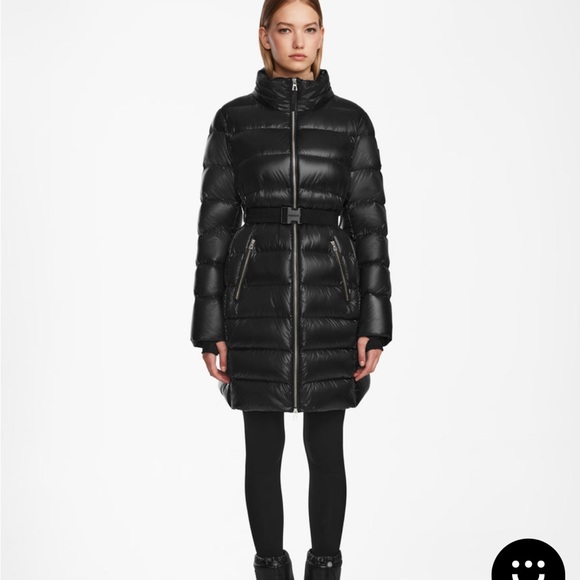 Brand New RUDSAK Lilith Women's Glossy Black Quilted Down Puffer with Faux Fur - Picture 7 of 10